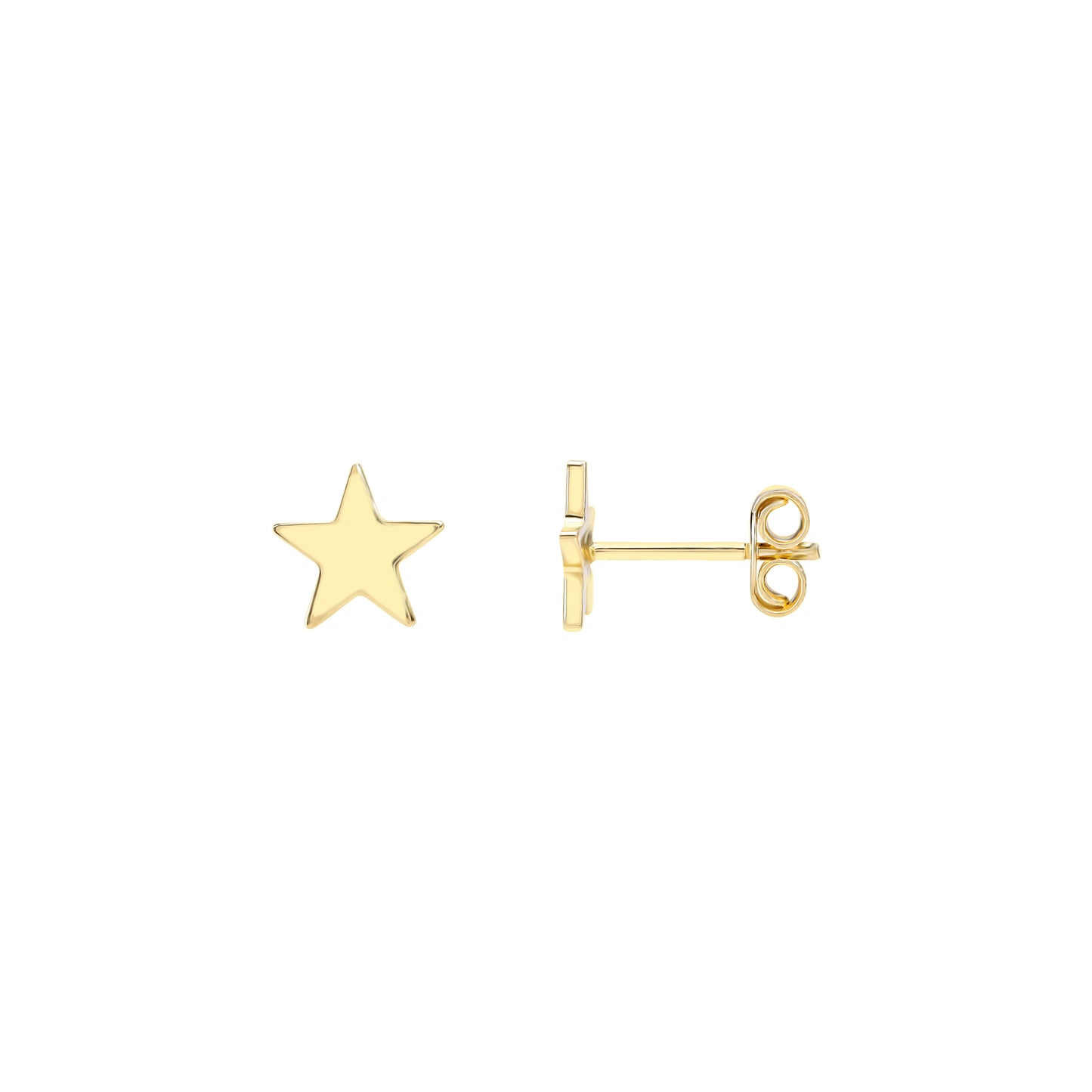 14k Gold Star Stud Earrings