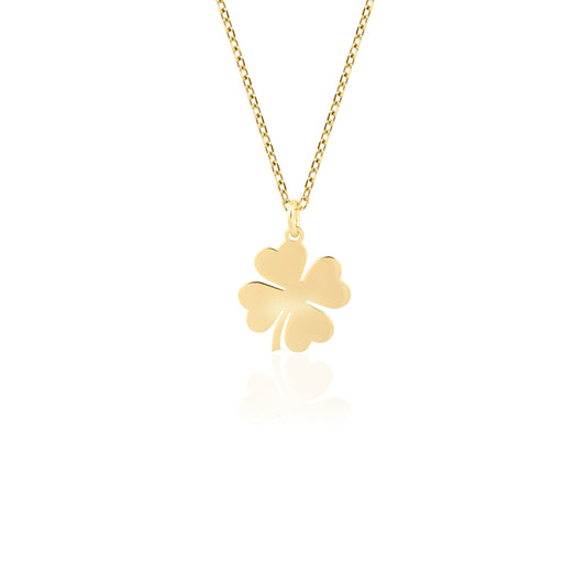 14k gold four leaf clover necklace