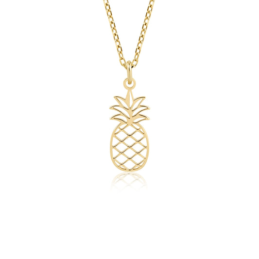 14k gold pineapple necklace for women