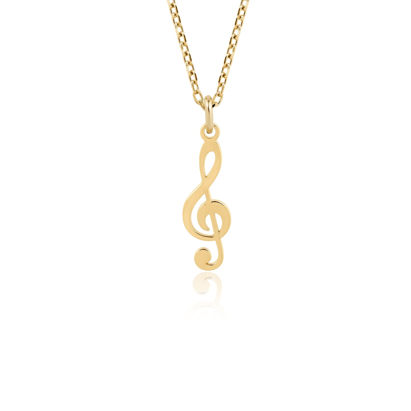 dainty solid gold musical note pendant