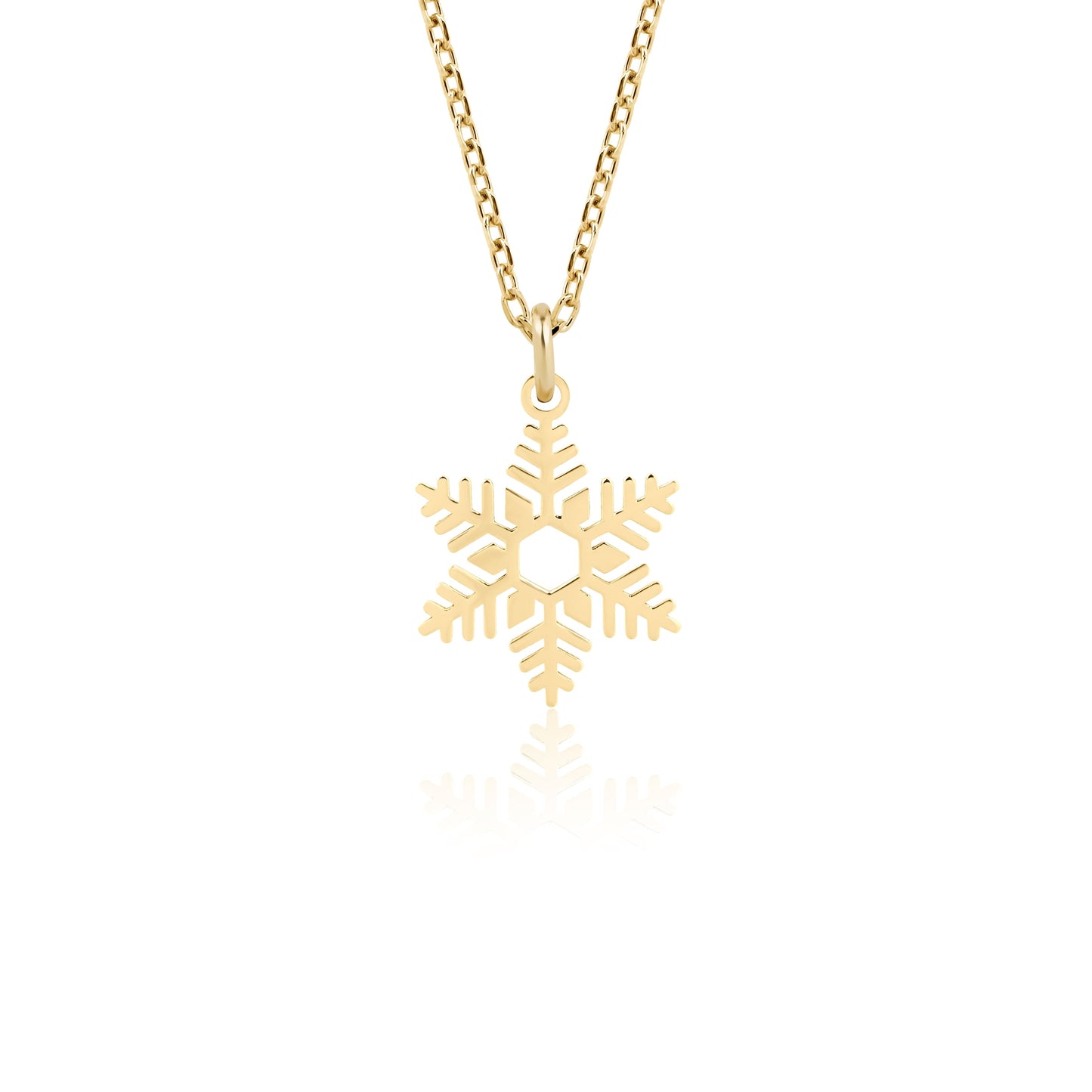 tiny gold snowflake pendant holiday gift