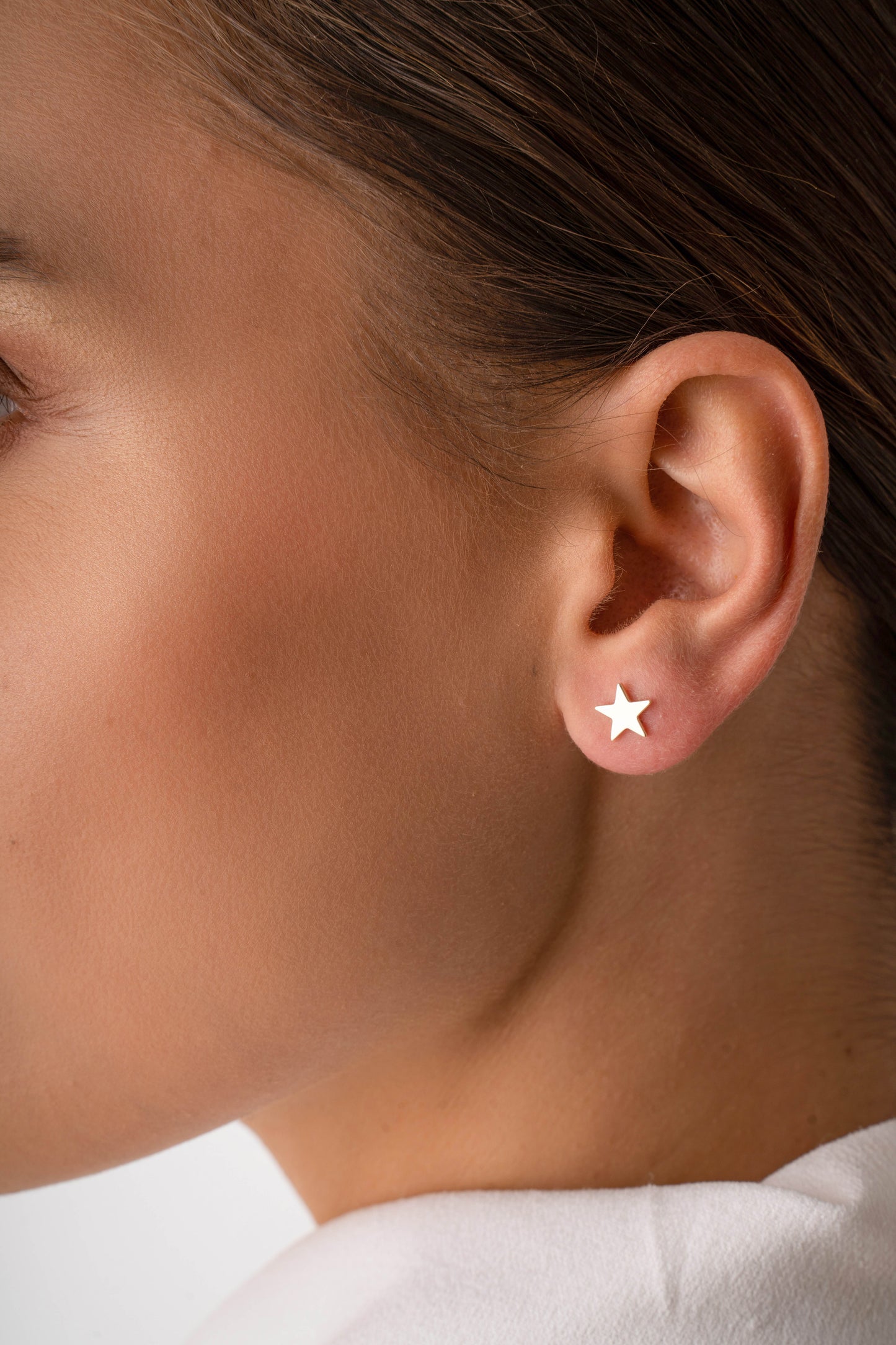 14k Gold Star Stud Earrings