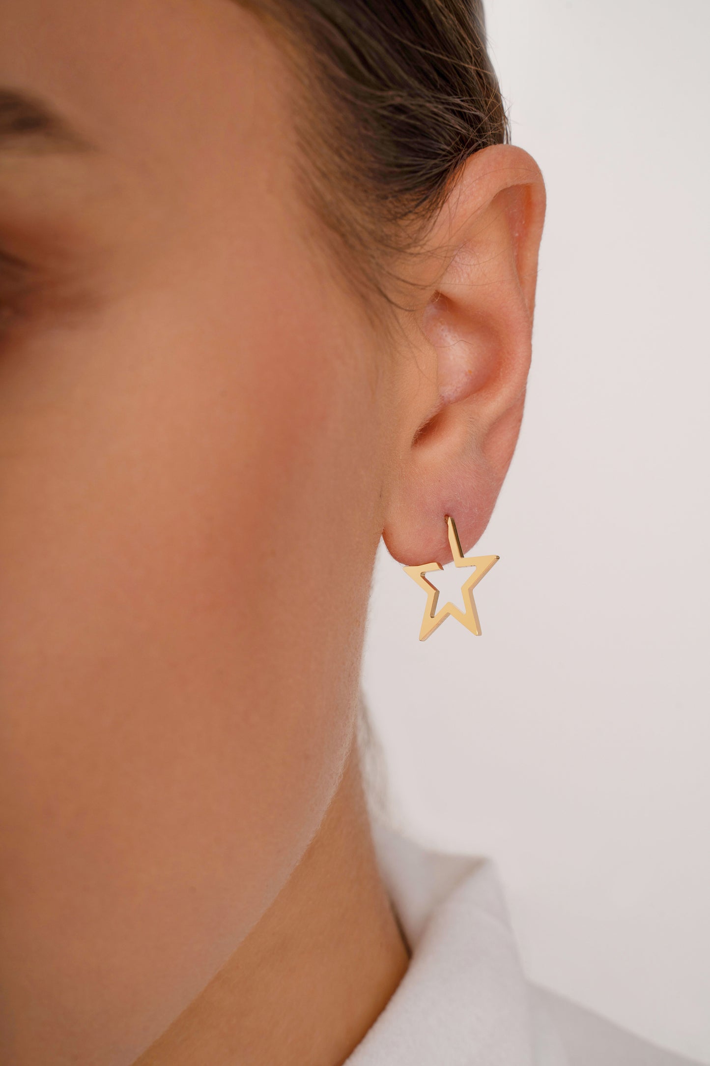 14k Gold Star Stud Earrings