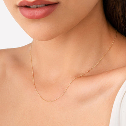 14k Gold Cable Chain Necklace
