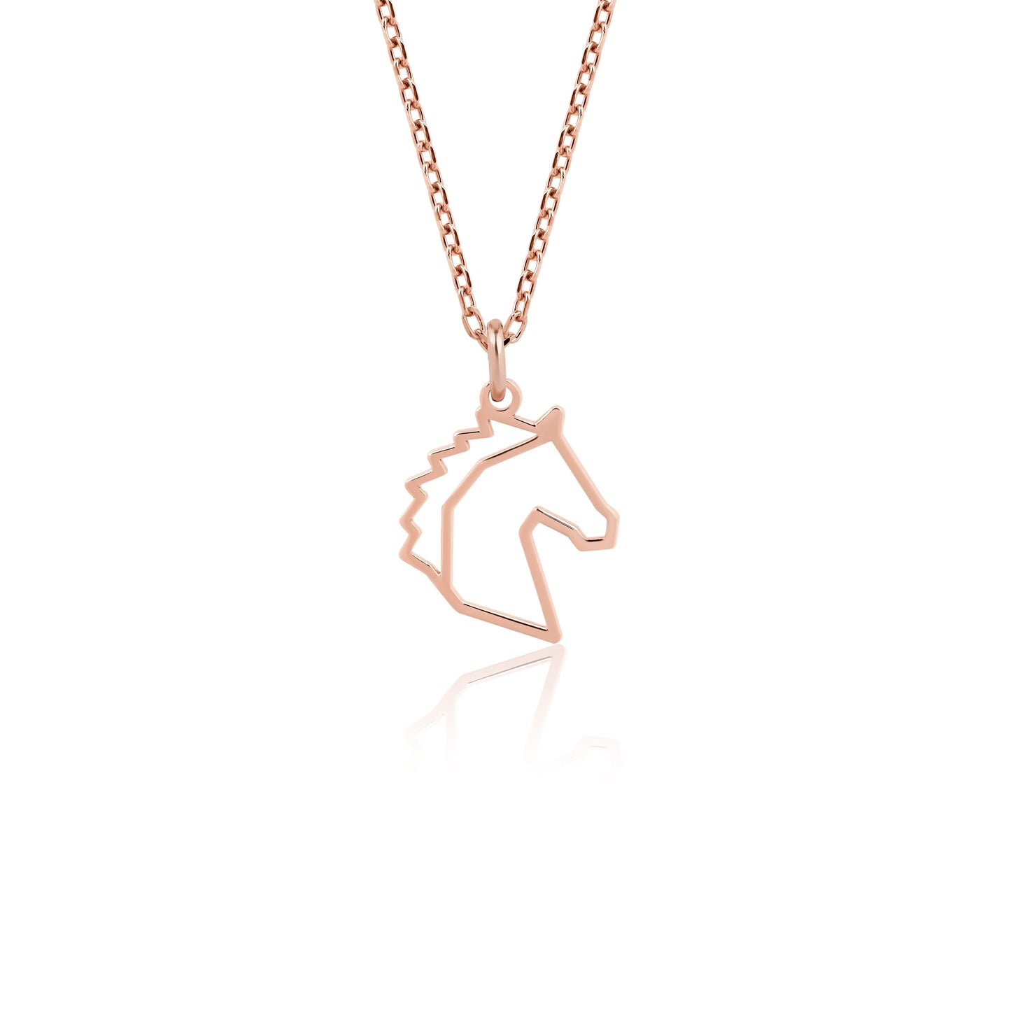 14K Gold Horse Necklace – Elegant Equestrian Pendant for Horse Lovers