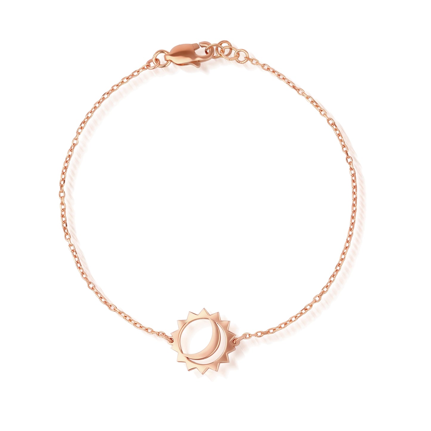14K Gold Moon Sun Bracelet – Eternal Cosmic Pair
