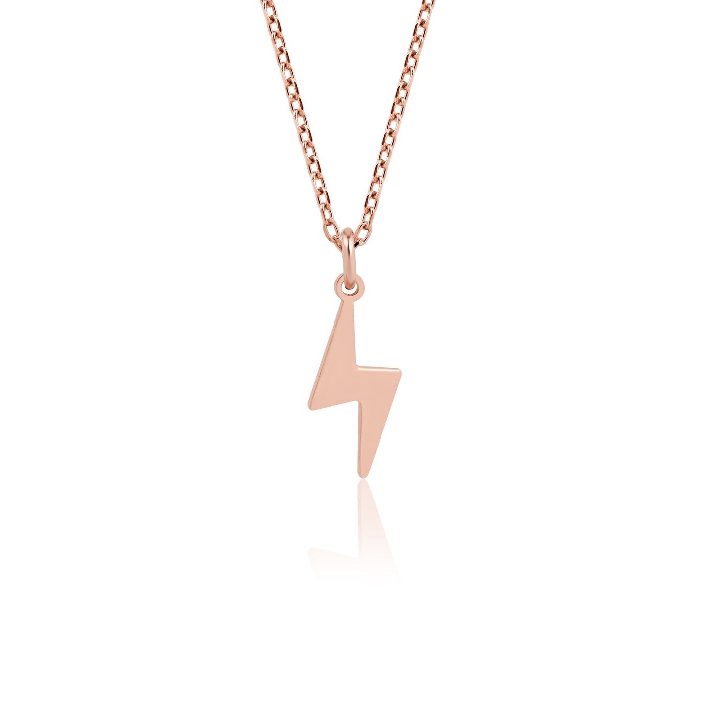 14K Gold Lightning Bolt Necklace – Minimal Energy Charm Pendant