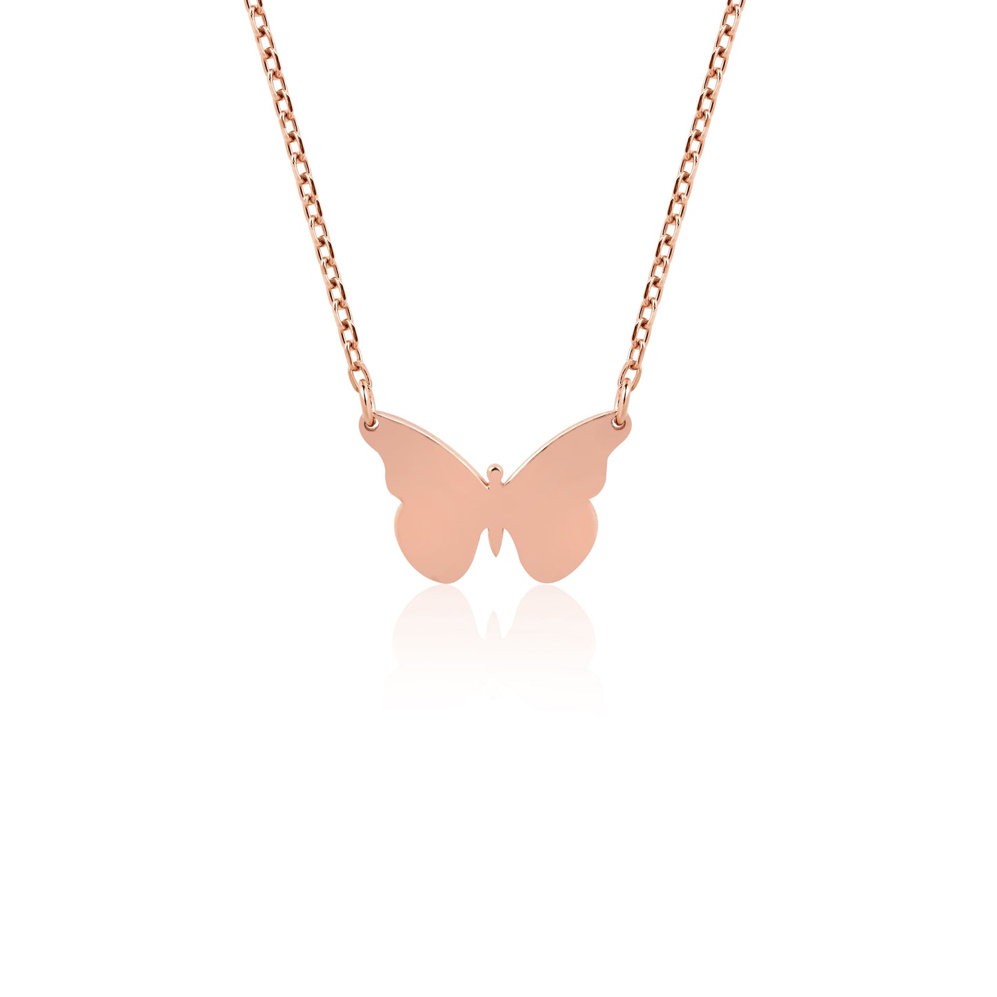 14K Gold Butterfly Necklace – Dainty Nature-Inspired Pendant