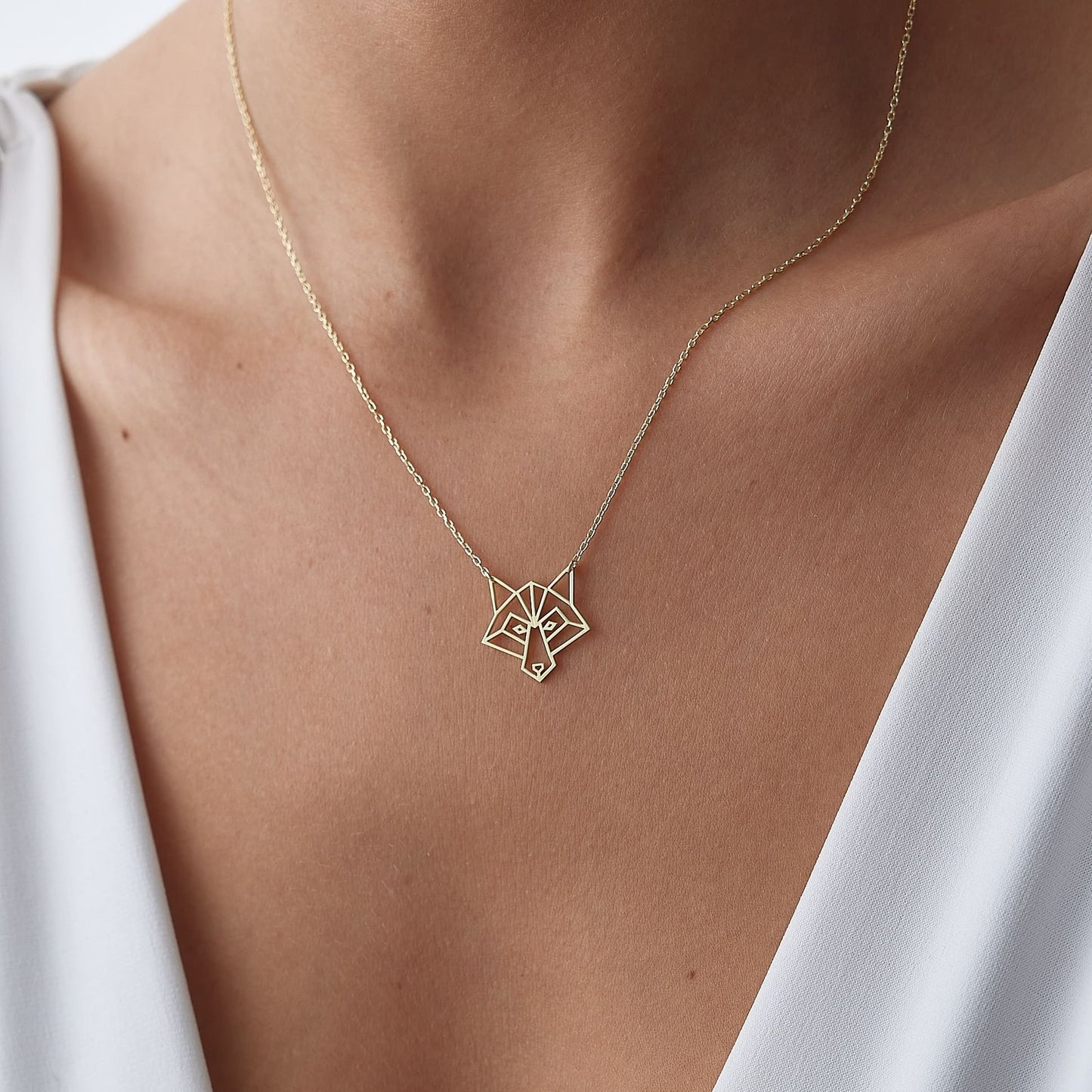 minimalist 14k gold animal necklace for women