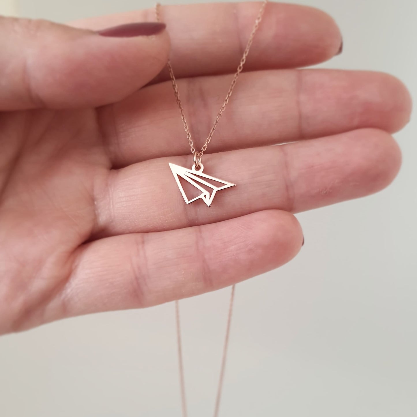 dainty 14k gold travel charm necklace