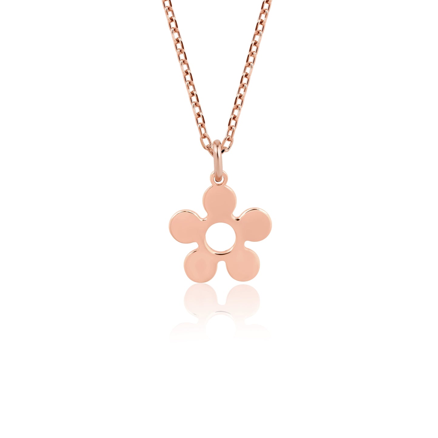 Nature-inspired daisy pendant necklace in solid gold
