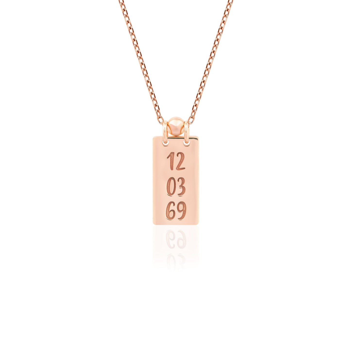 Evermark Personalized Date Necklace – Gold Vermeil on Sterling Silver