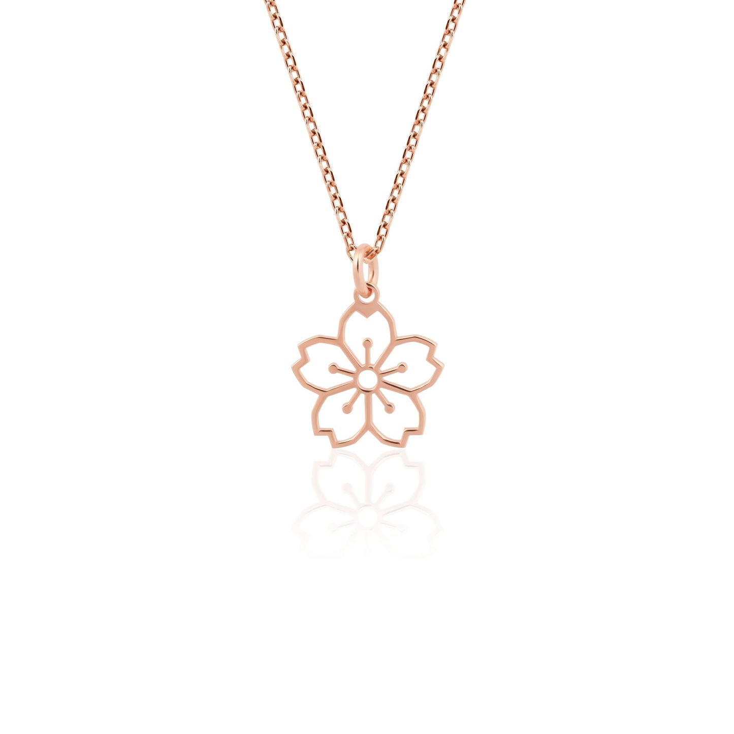 gold sakura necklace for nature lovers