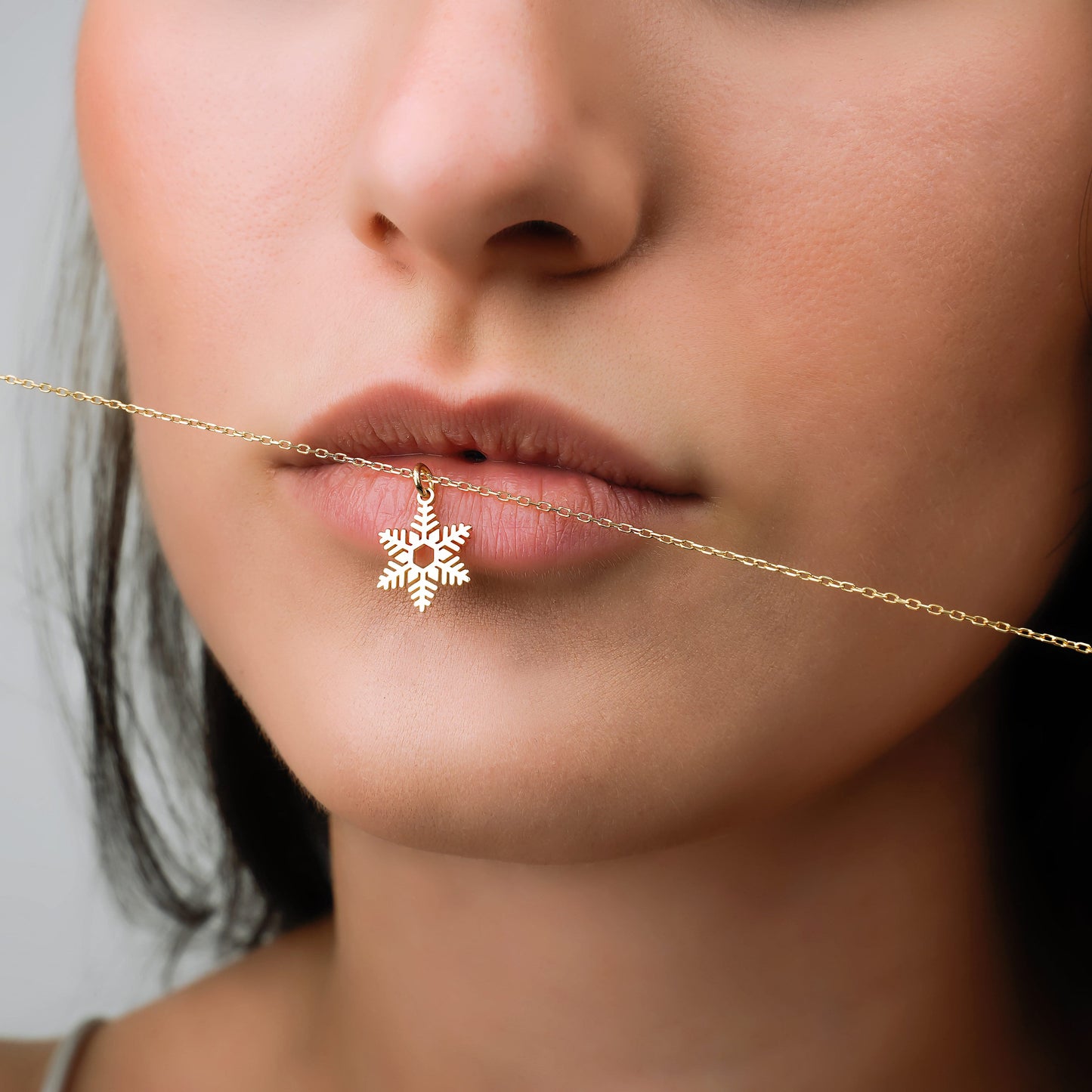 minimalist solid gold winter jewelry