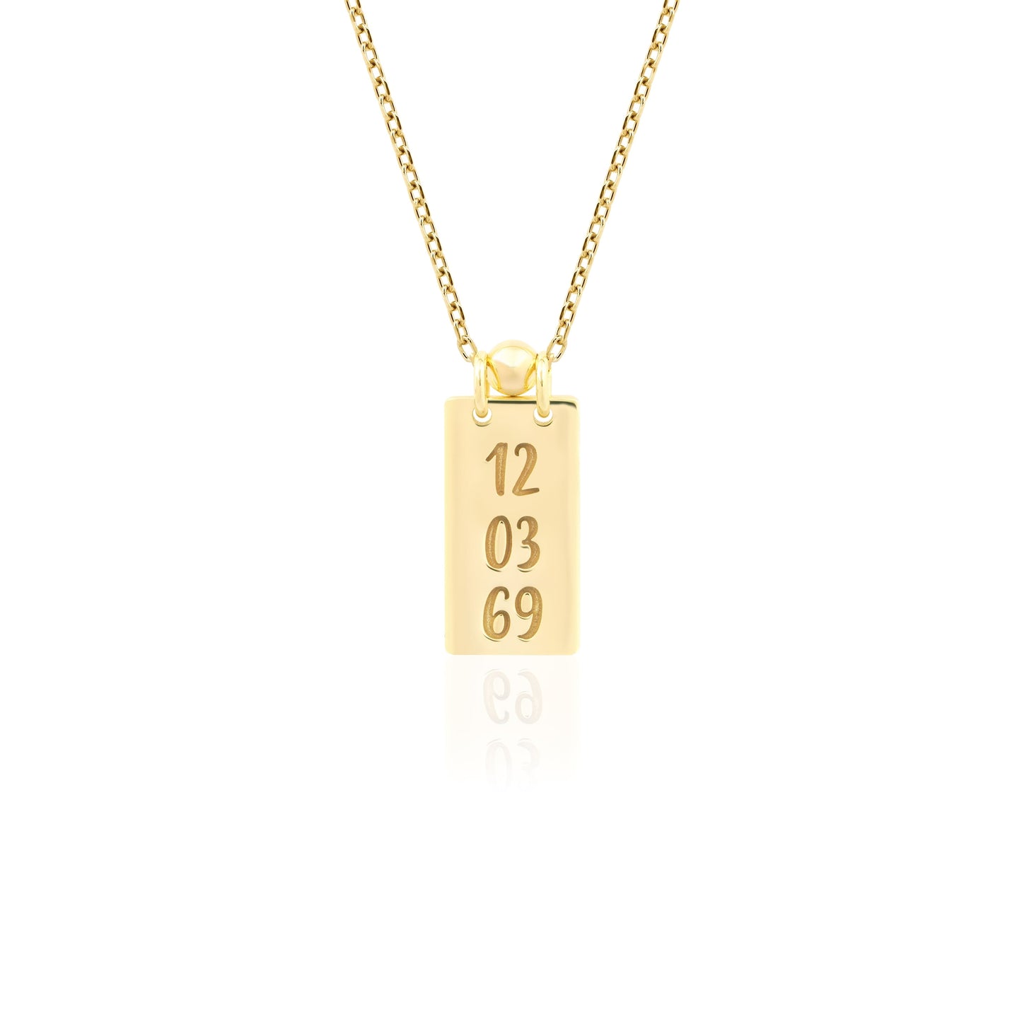 Evermark Personalized Date Necklace – Gold Vermeil on Sterling Silver