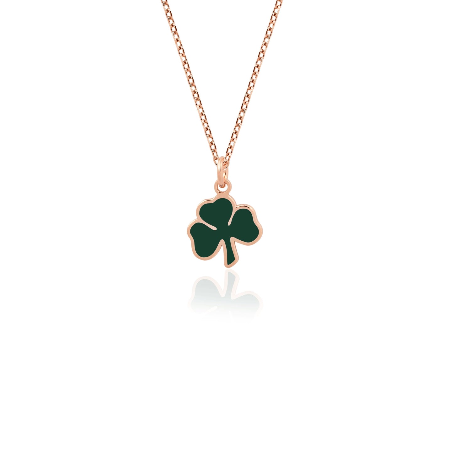 solid gold clover necklace everyday wear