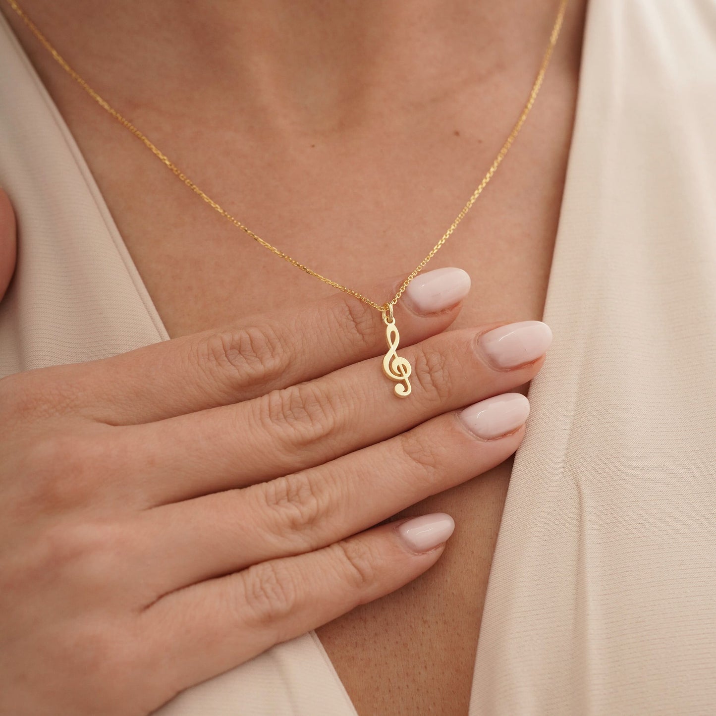 minimalist musician charm necklace gift