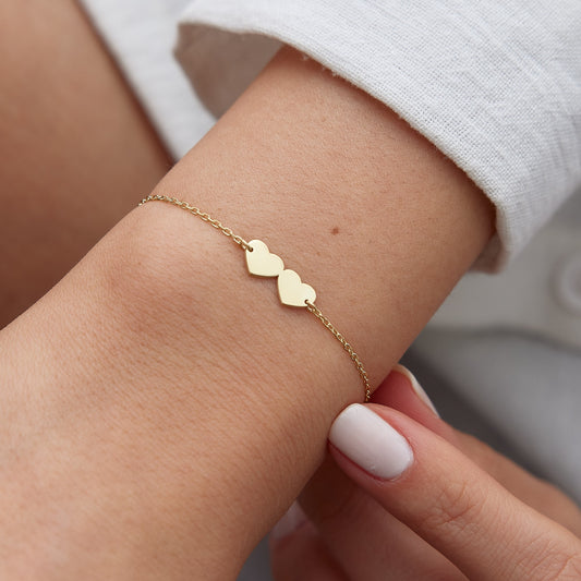 Double Heart Bracelet