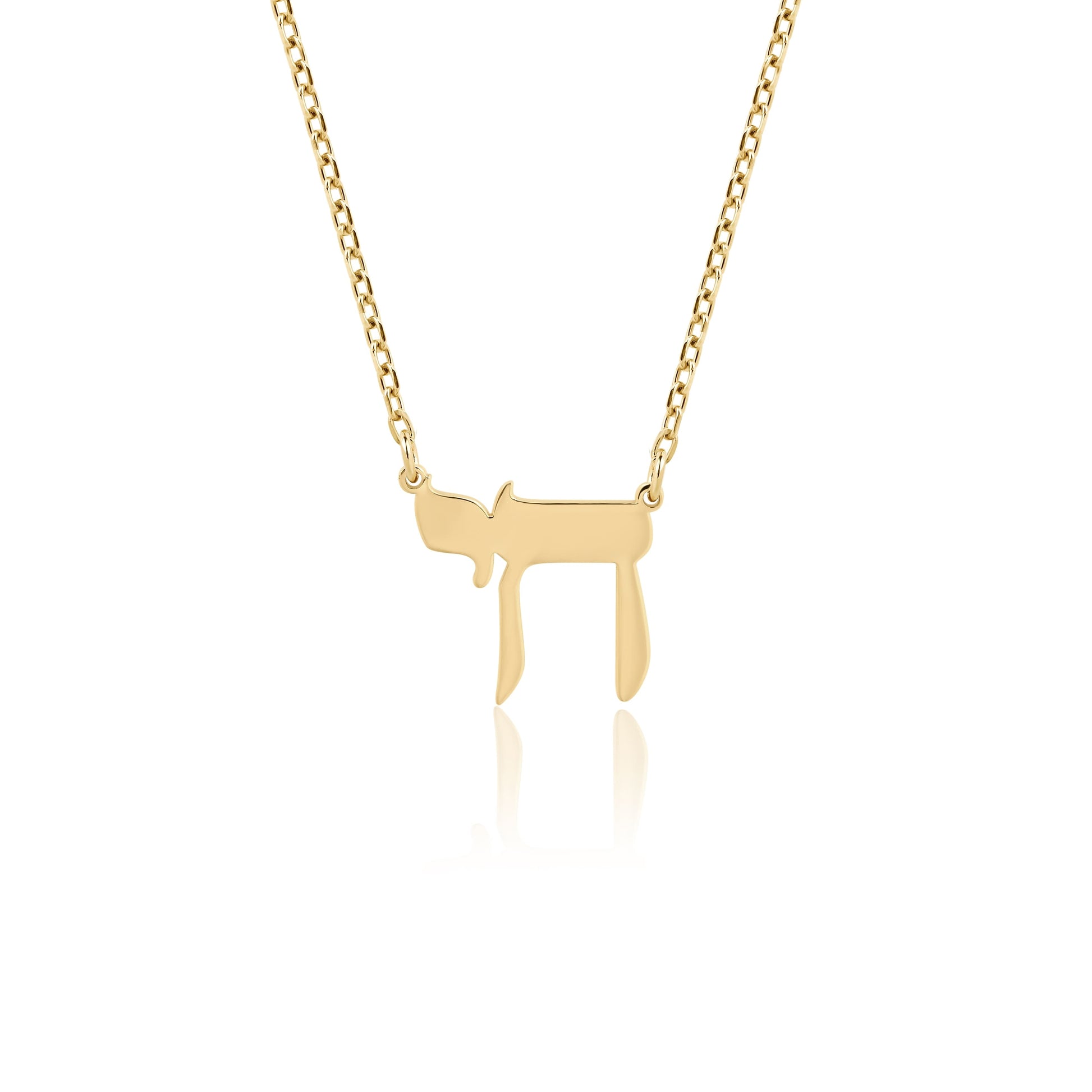14K gold Chai pendant necklace – symbol of life and faith
