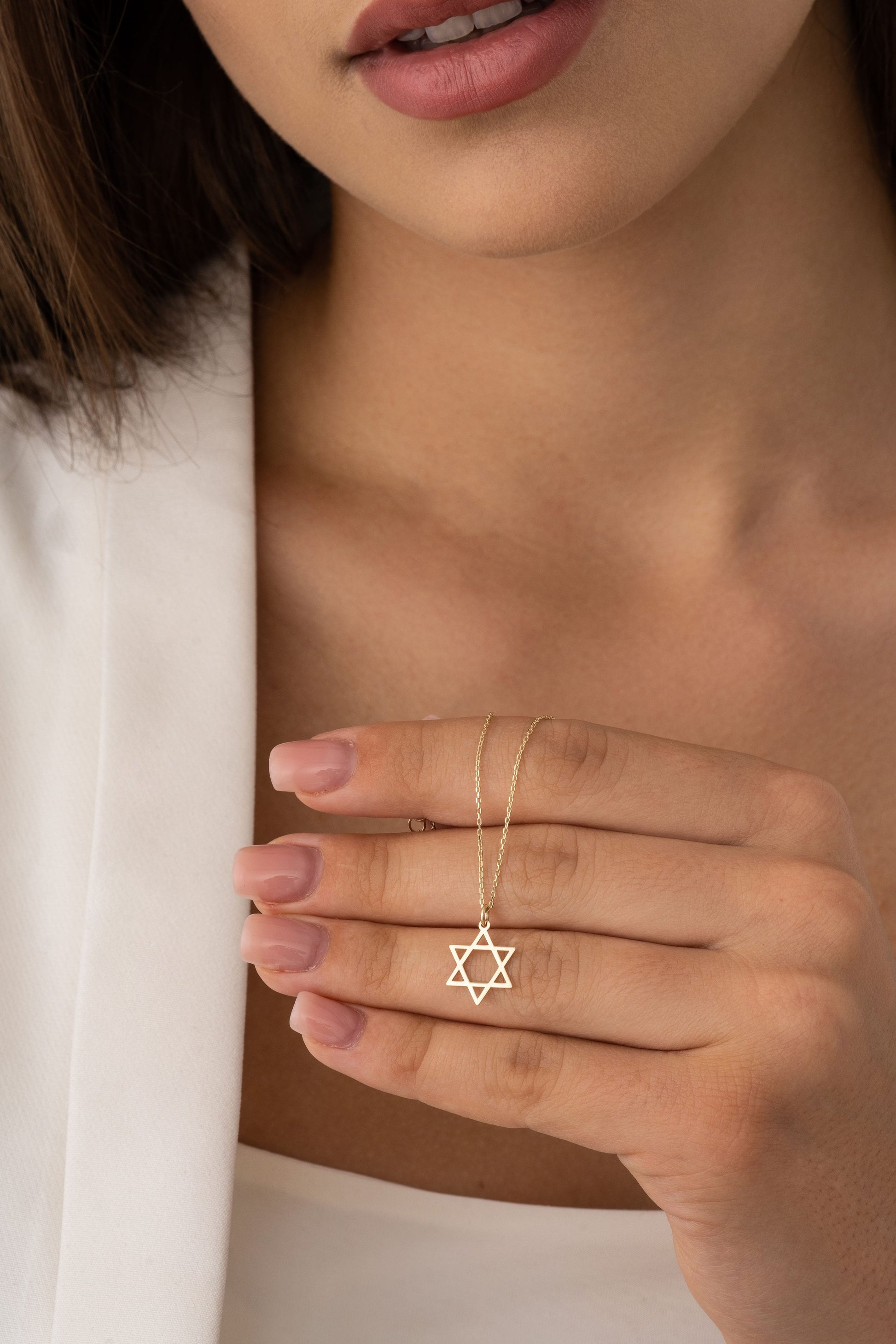 14K gold Shield of David necklace for faith and style