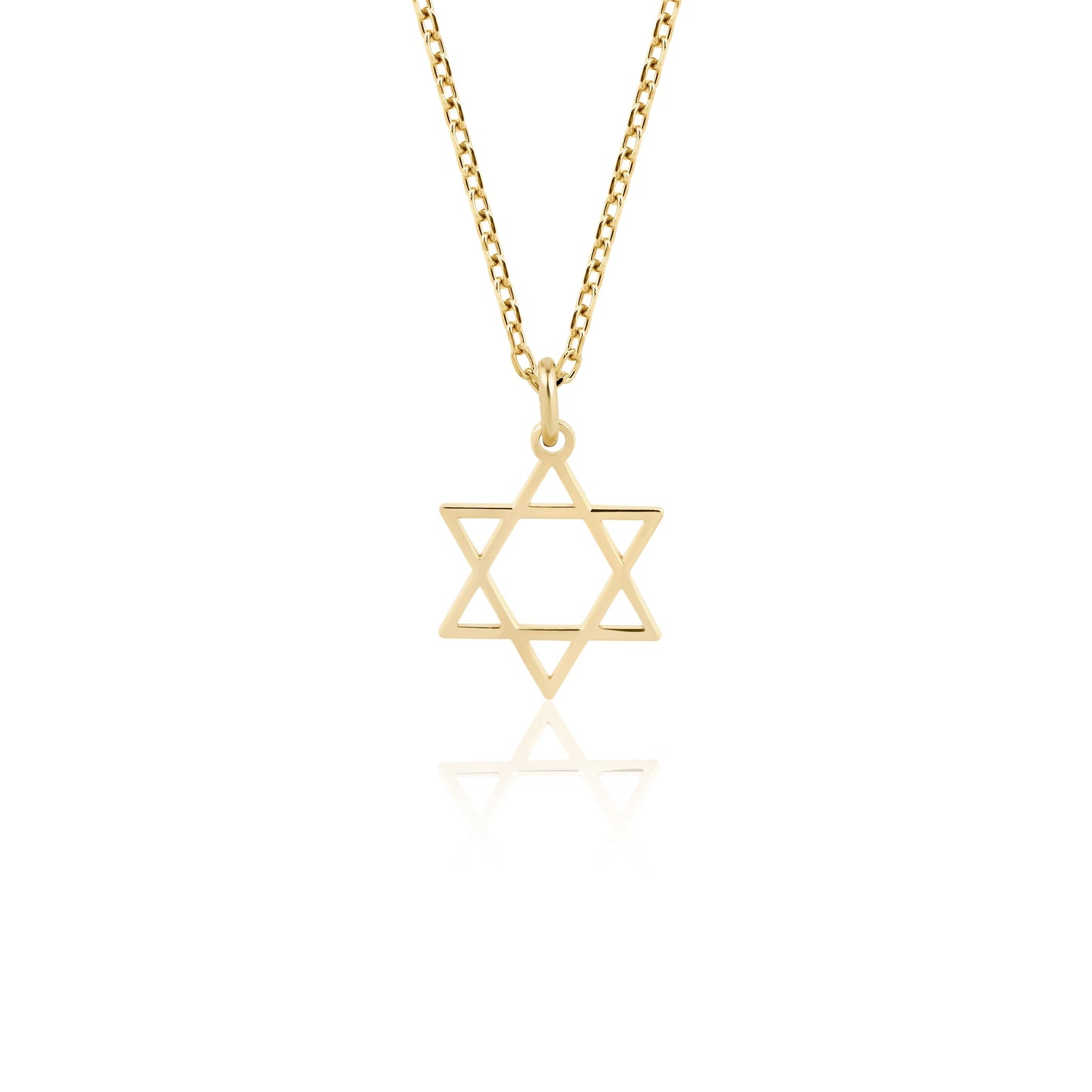 14K gold Star of David necklace on delicate chain