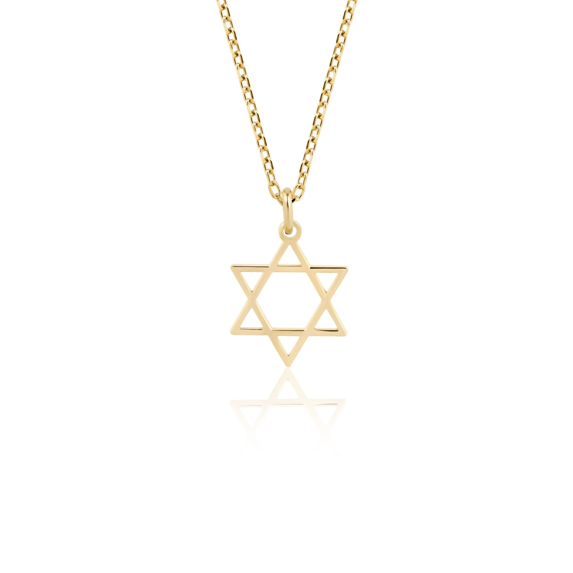 14K gold Star of David necklace on delicate chain