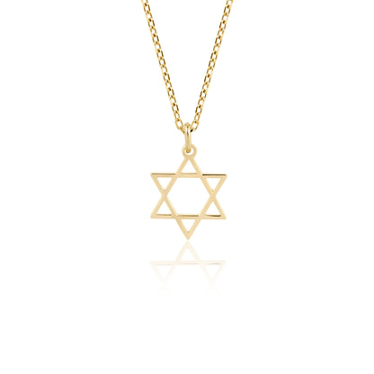 14K gold Star of David necklace on delicate chain