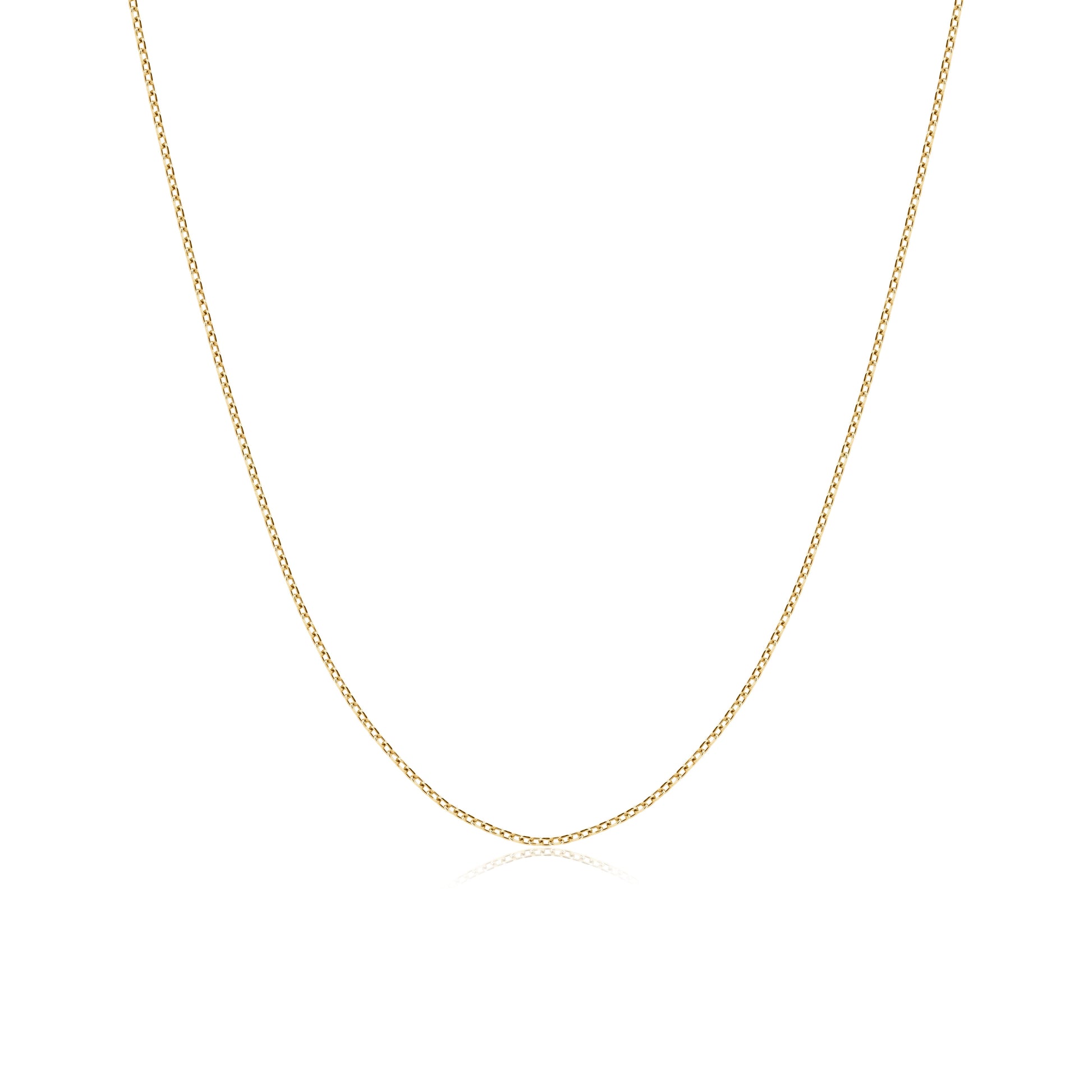 14K gold cable chain necklace with delicate 1mm links
