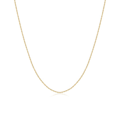 14K gold cable chain necklace with delicate 1mm links