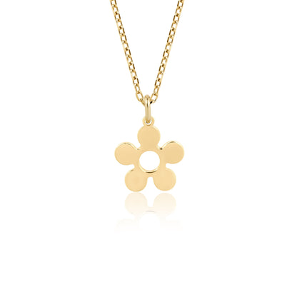 14K gold daisy necklace with delicate flower pendant
