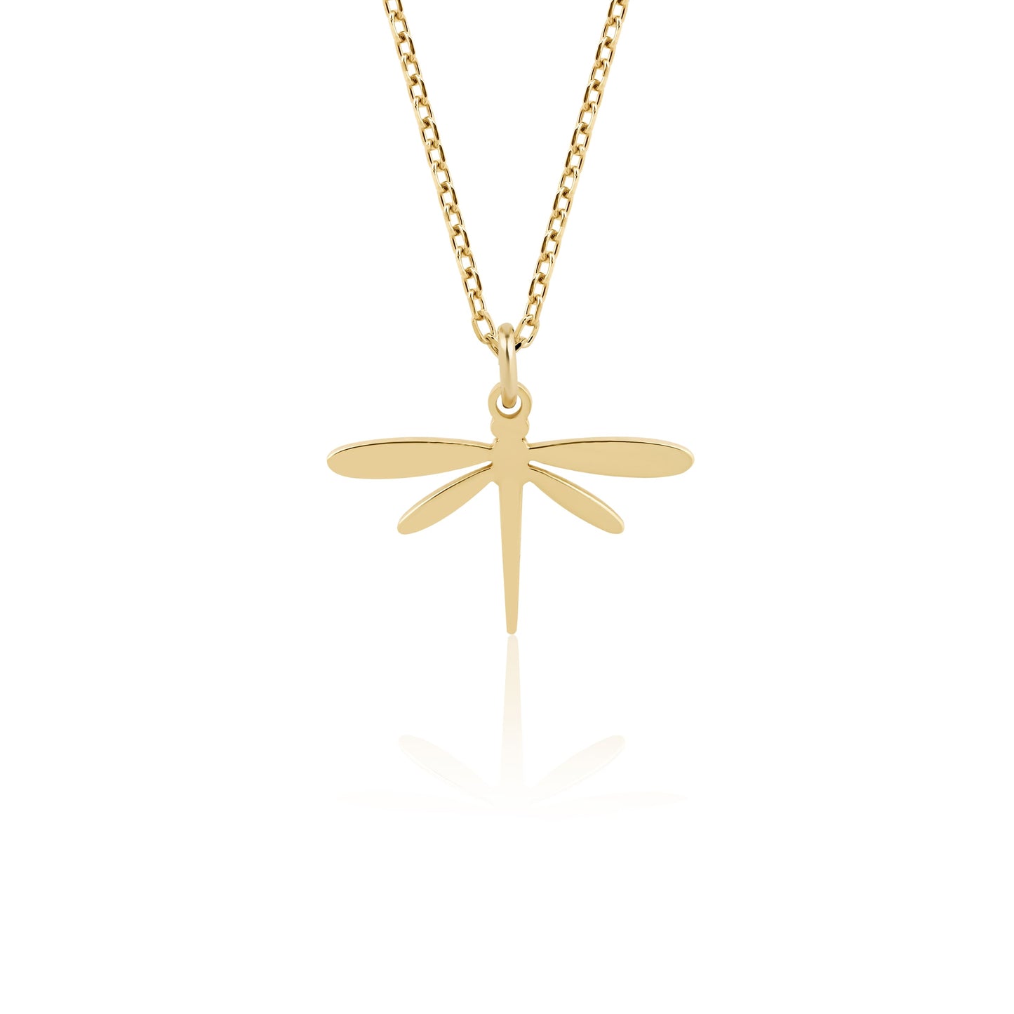 14K gold dragonfly necklace – symbol of change and transformation