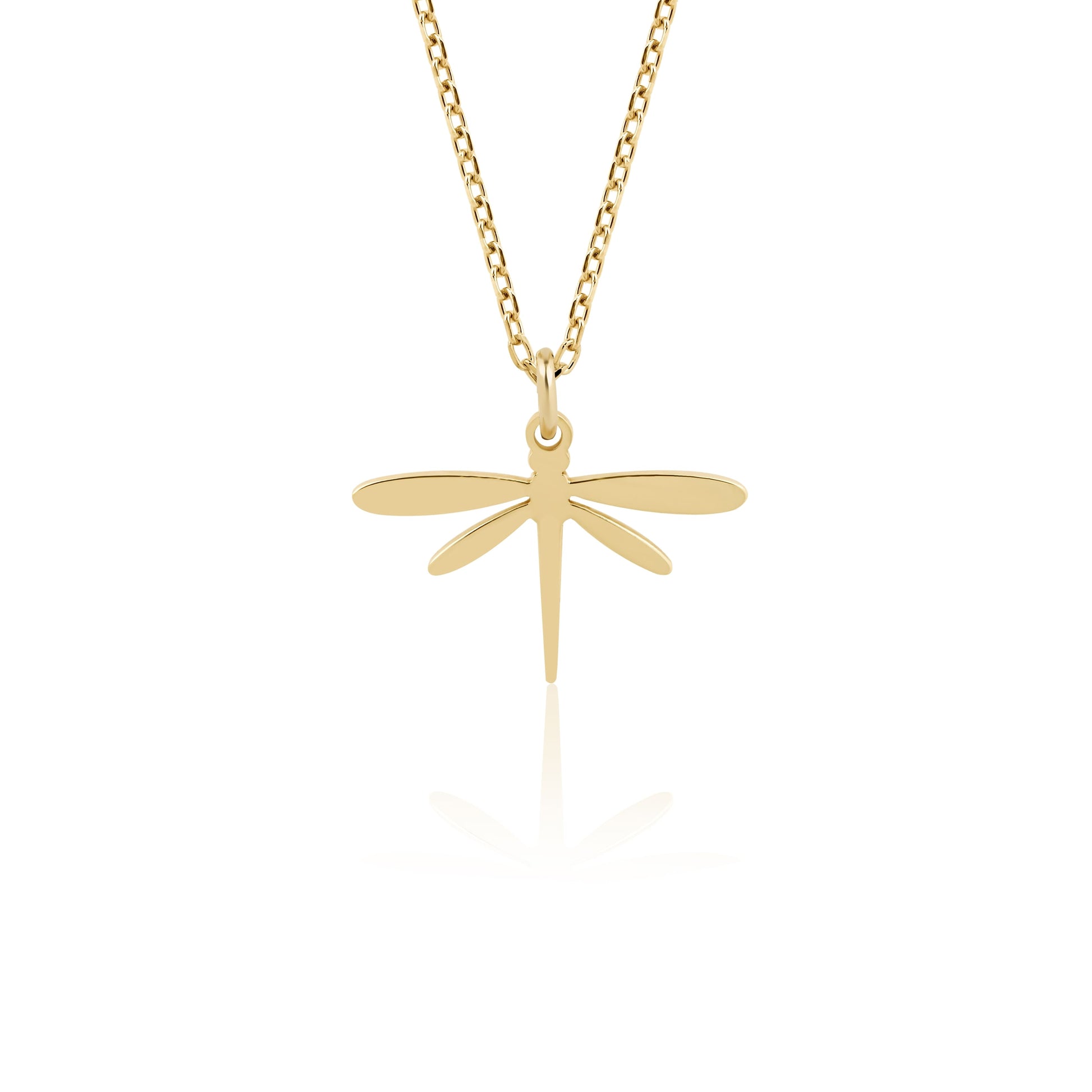 14K gold dragonfly necklace – symbol of change and transformation