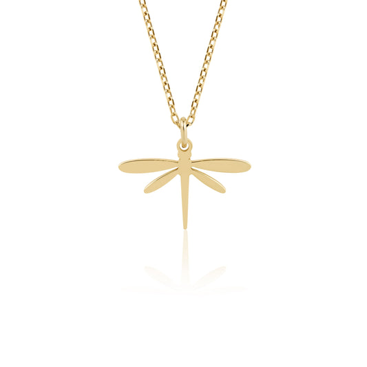 14K gold dragonfly necklace – symbol of change and transformation
