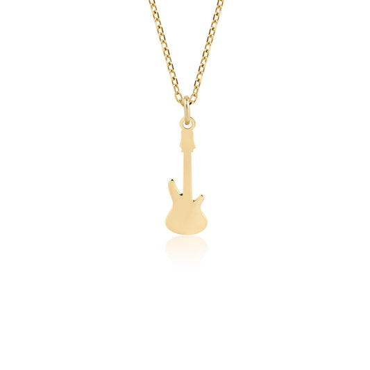 14K Gold Guitar Necklace – Dainty Music Lover Pendant
