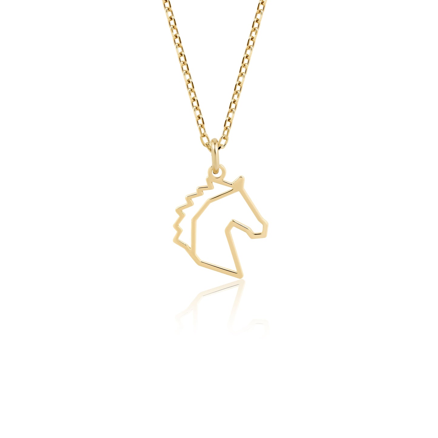 14k gold horse necklace for horse lovers