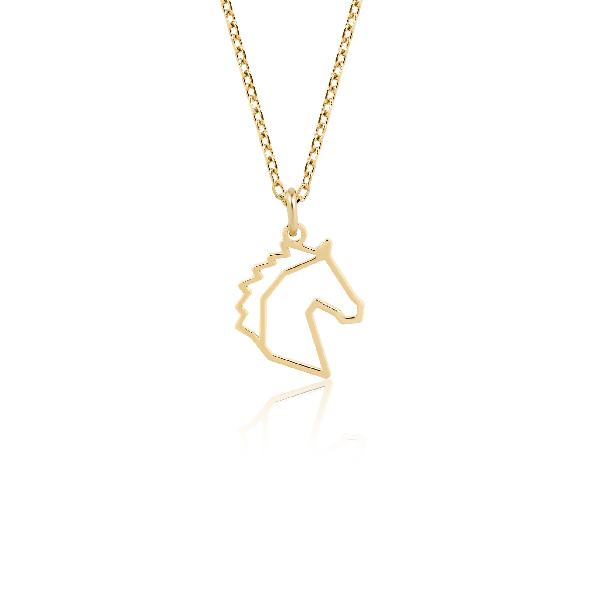 14k gold horse necklace for horse lovers