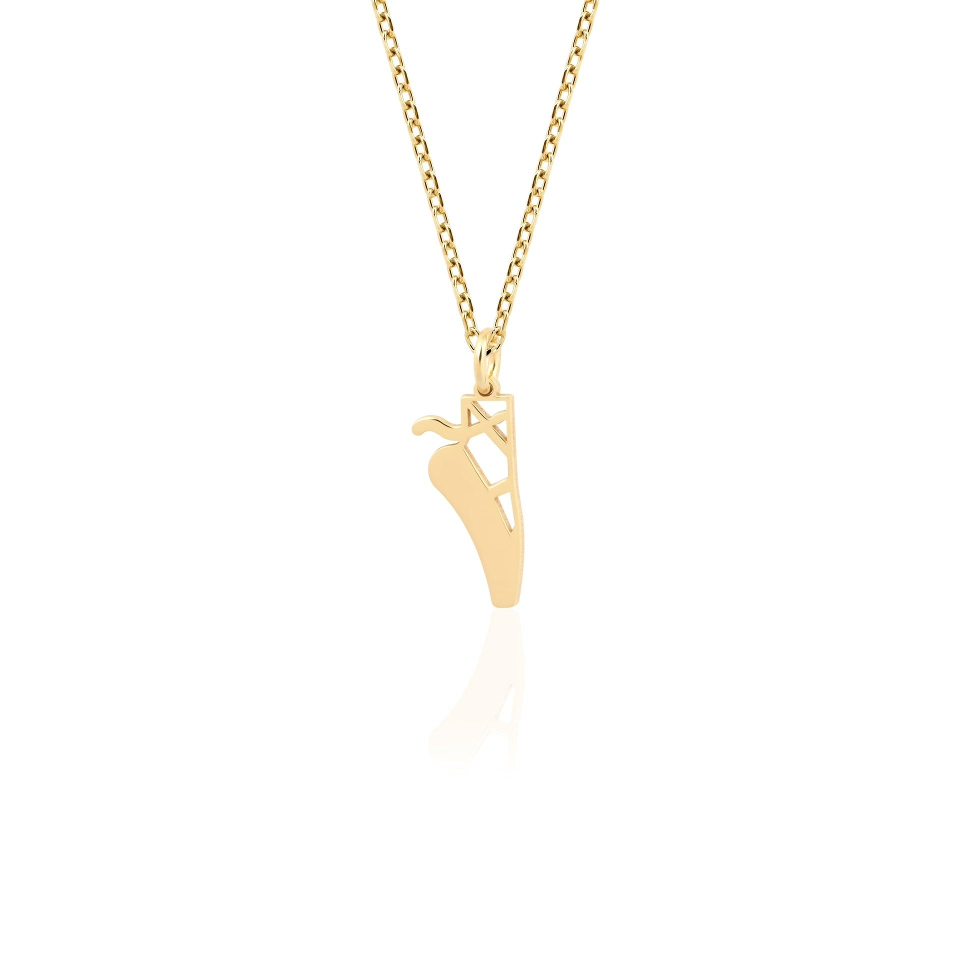 14k gold ballerina shoe necklace