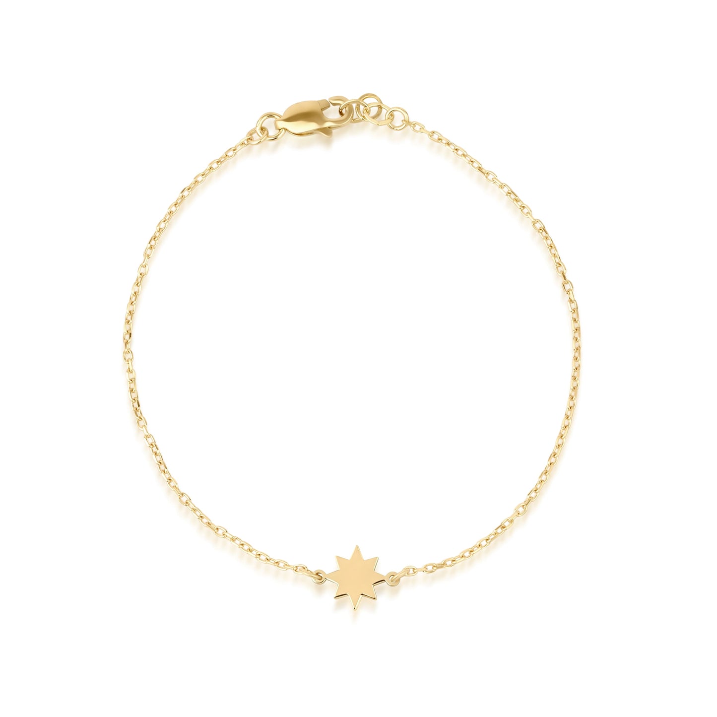 14K Gold Mini Sun Bracelet – Dainty Sunshine Charm