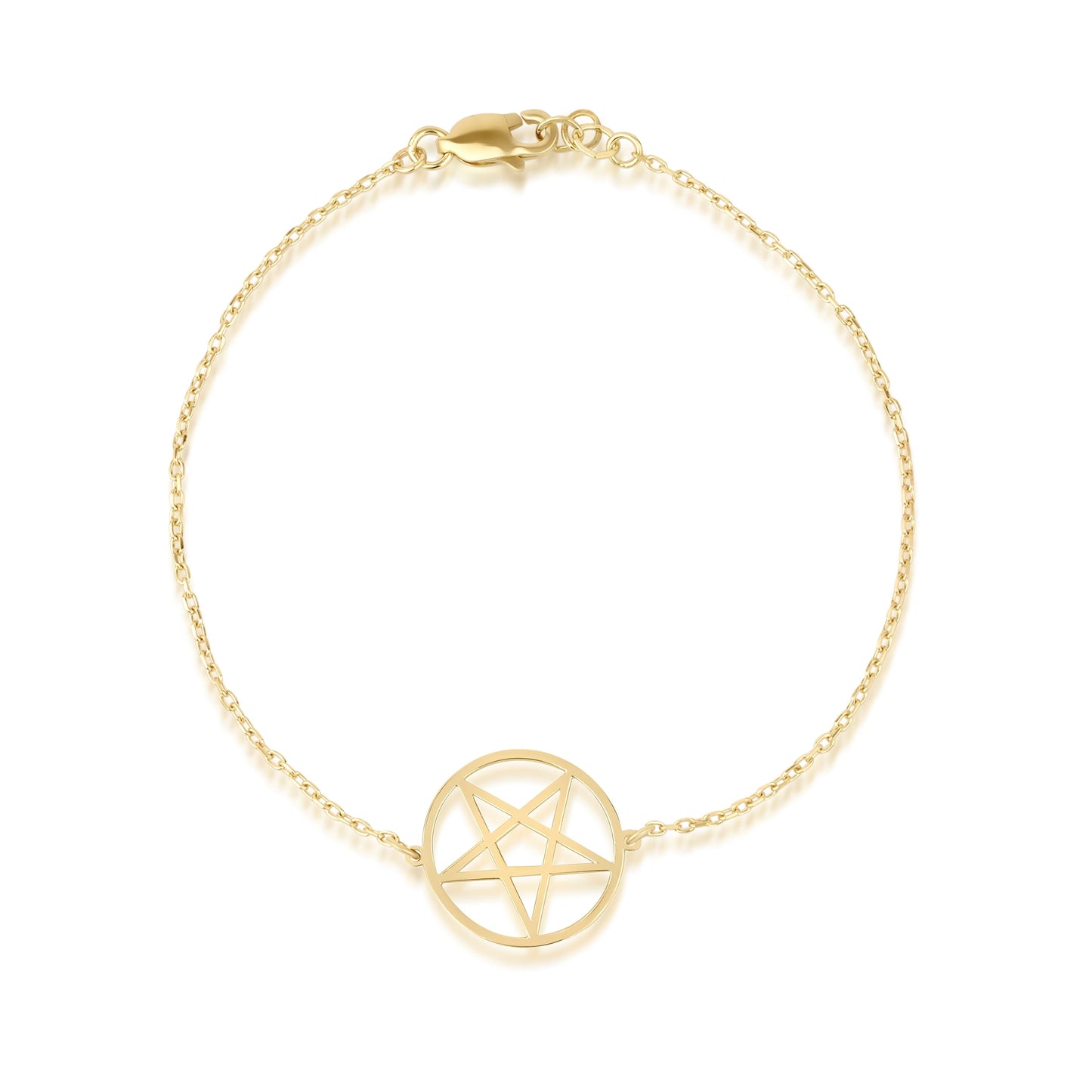 minimalist star bracelet solid gold