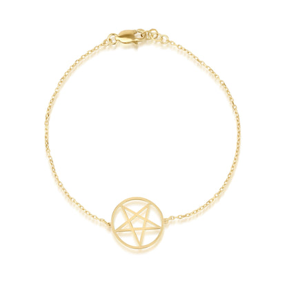 minimalist star bracelet solid gold