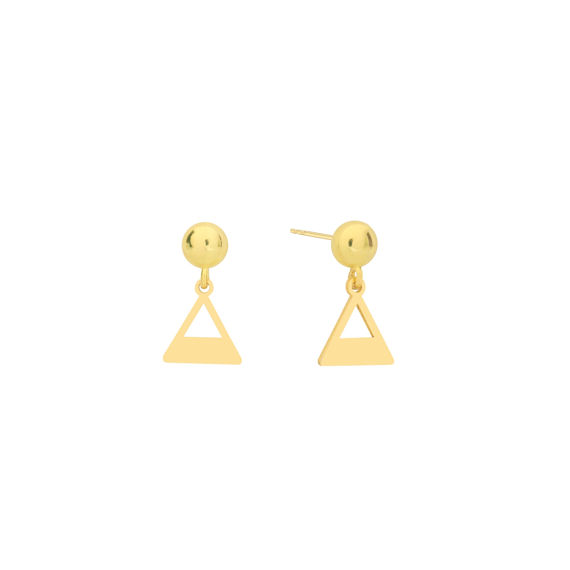solid gold drop studs