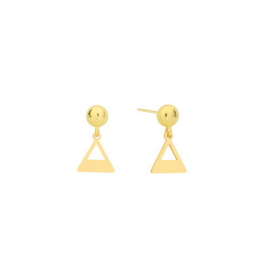 solid gold drop studs