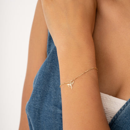 14k Gold Hummingbird Bracelet