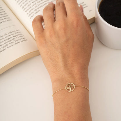 14k Gold Tree of Life Bracelet