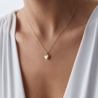 Puffed Heart Necklace