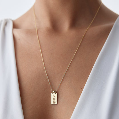 Personalized Date Necklace