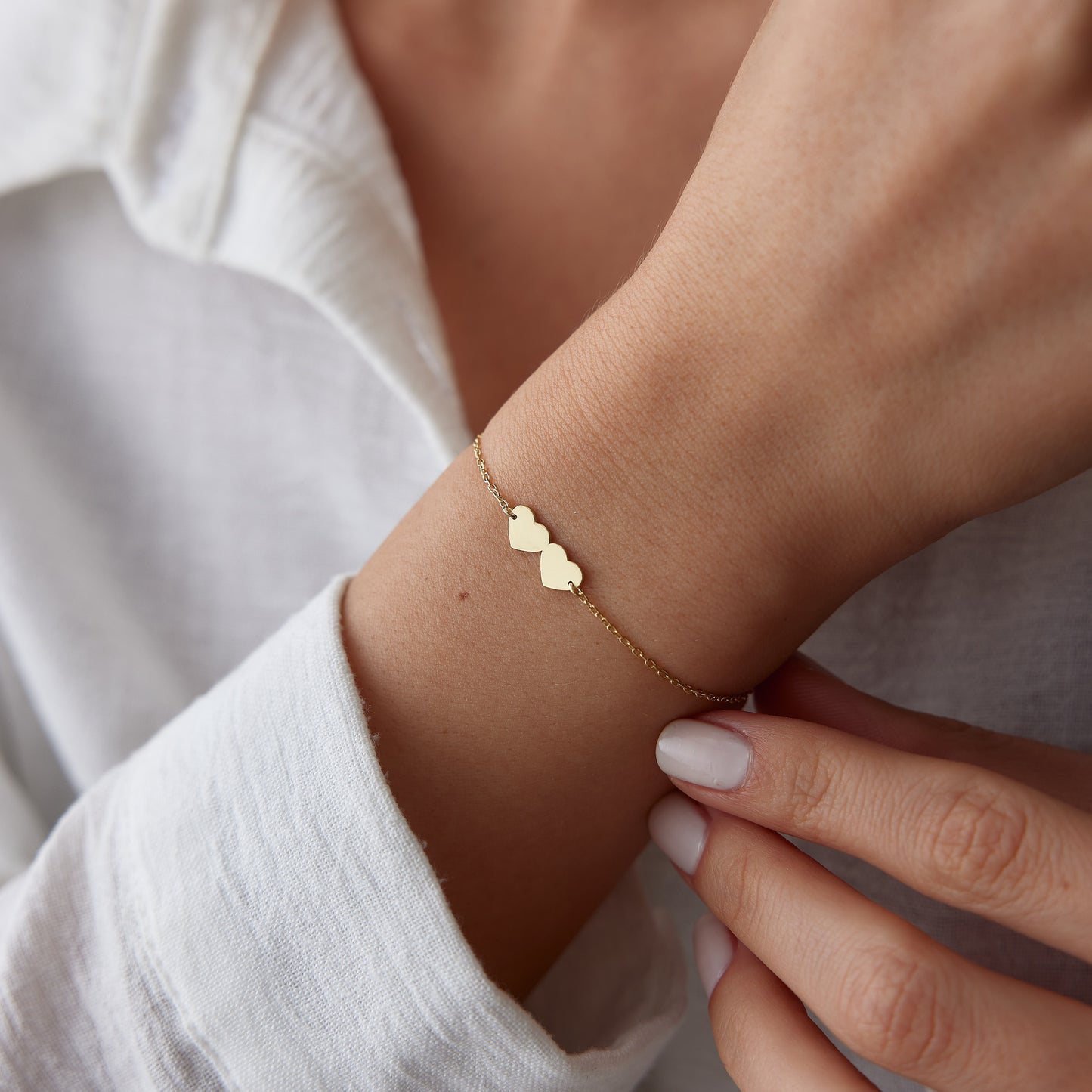Double Heart Bracelet
