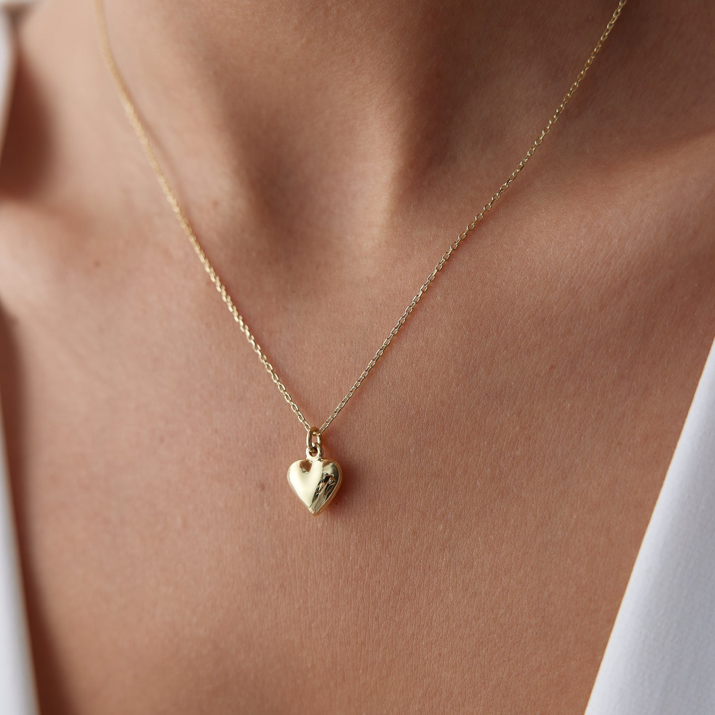 Puffed Heart Necklace