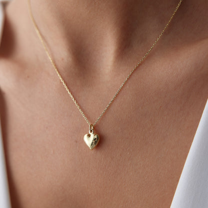 Puffed Heart Necklace