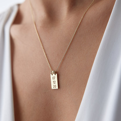 Personalized Date Necklace